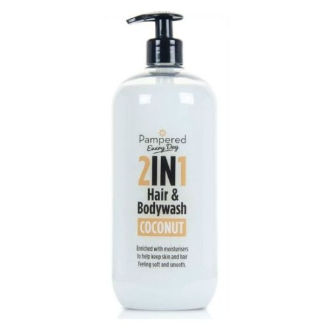 PAMPERED 2IN1 HAIR& BODY WASH COCONUT 1LT